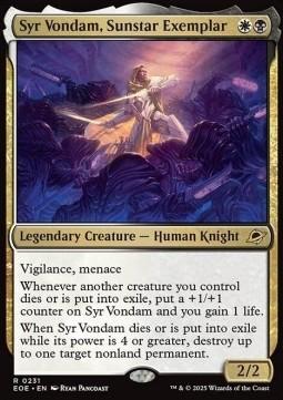 Syr Vondam, Sunstar Exemplar