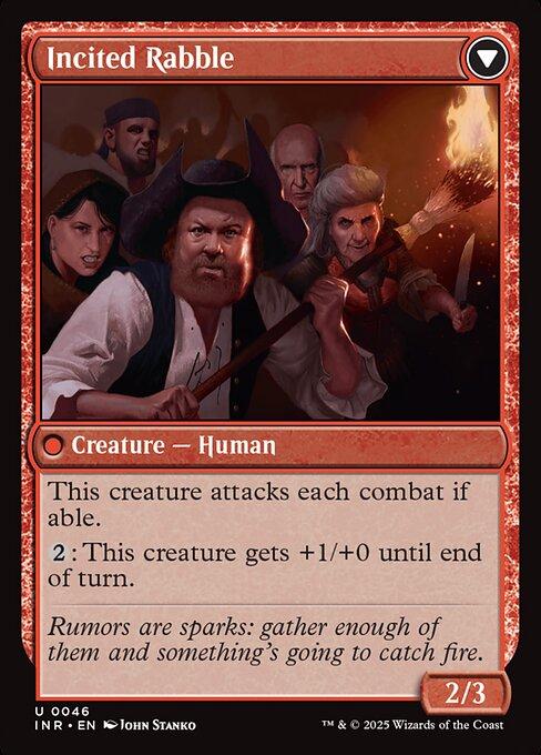 Town Gossipmonger / Incited Rabble (back)