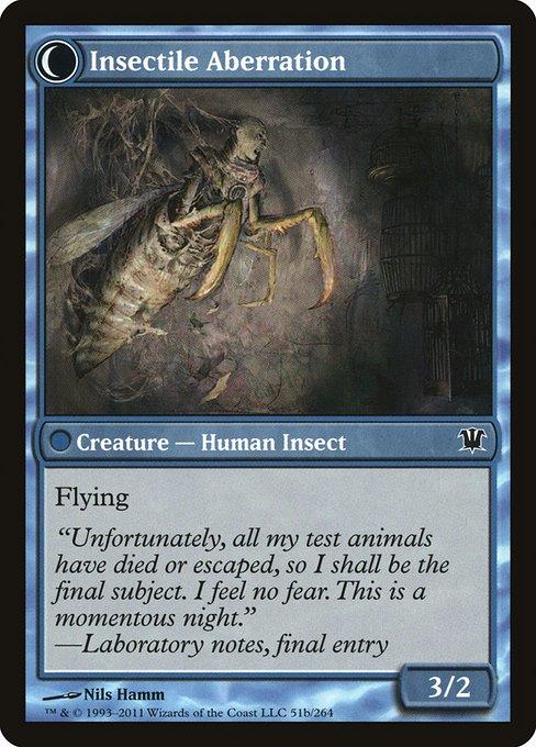 Delver of Secrets / Insectile Aberration (back)