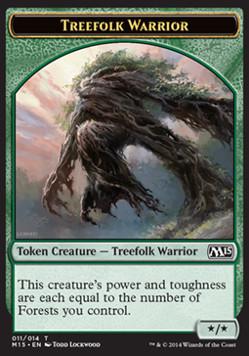 Treefolk Warrior Token (Green */*)