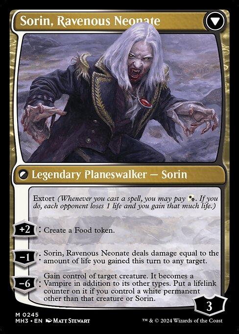 Sorin of House Markov // Sorin, Ravenous Neonate (back)