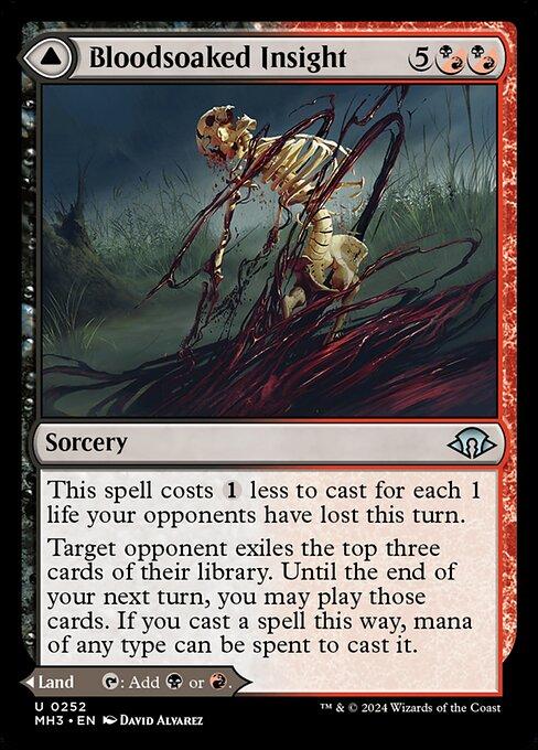 Bloodsoaked Insight // Sanguine Morass (front)