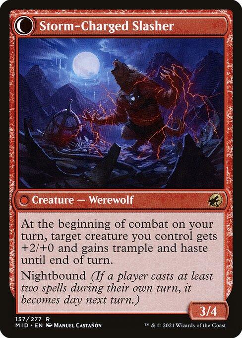 Reckless Stormseeker // Storm-Charged Slasher (back)