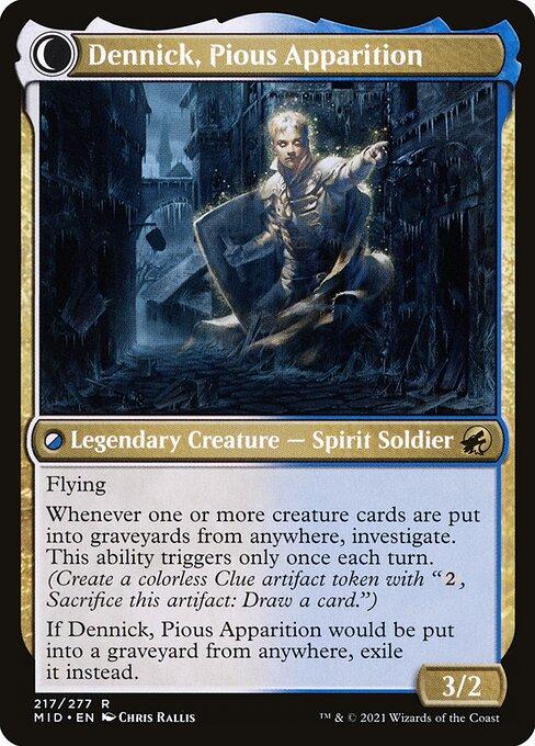 Dennick, Pious Apprentice // Dennick, Pious Apparition (back)