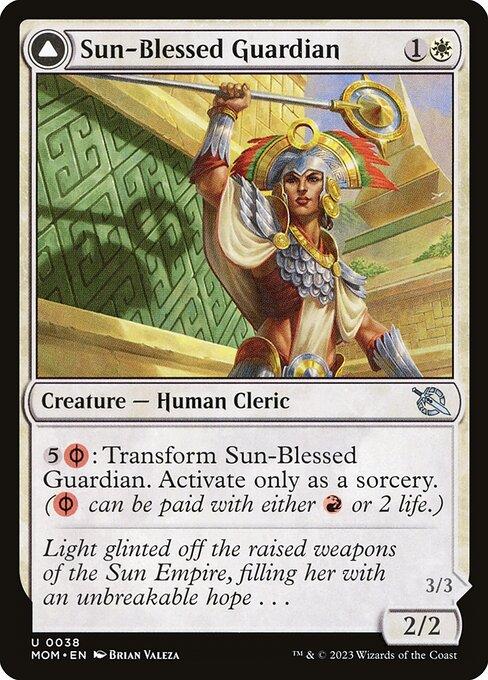 Sun-Blessed Guardian // Furnace-Blessed Conqueror (front)