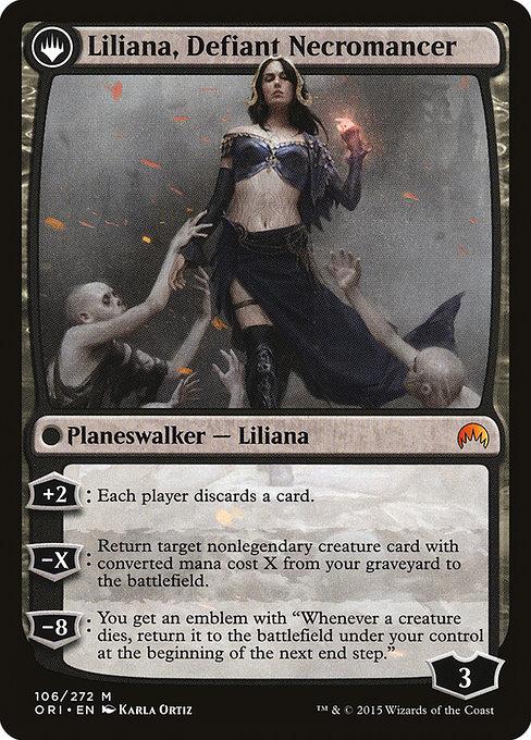 Liliana, Heretical Healer // Liliana, Defiant Necromancer (back)