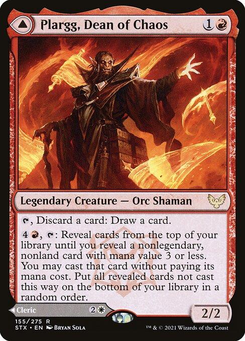 Plargg, Dean of Chaos // Augusta, Dean of Order (front)