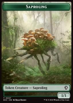 Saproling Token (G 1/1) // The Monarch