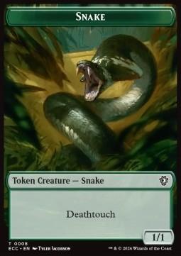 Snake Token (G 1/1 Deathtouch) // Scarecrow Token (A 2/2)
