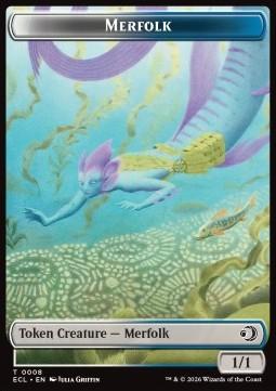 Merfolk Token (WU 1/1) // Worm Token (BG 1/1)