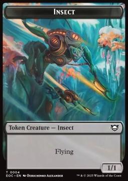 Insect Token (B 1/1 Flying) // Elemental Token (G 5/3)