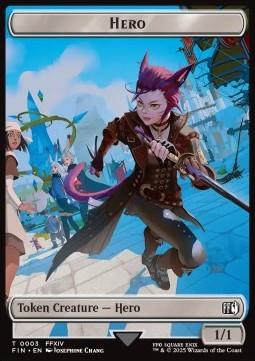 Hero Token (W 1/1)// Spirit Token (W 1/1) (V.2)