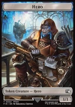 Hero Token (W 1/1)// Bird Token (U 1/1 Flying, vigilance) (V.1)