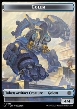 Golem Token (A 4/4) // Treasure Token (V.2)