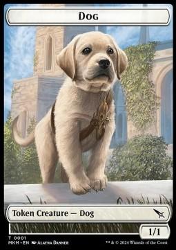 Dog Token (W 1/1) // Detective Token (WU 2/2)