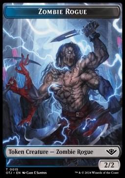 Zombie Rogue Token (UB 2/2) // Treasure Token