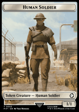 Human Soldier Token (W 1/1) // Treasure Token (V.1)