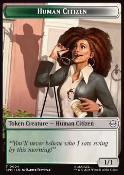 Human Citizen Token (GW 1/1) // Treasure Token