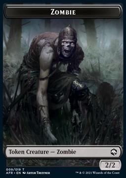Zombie Token (B 2/2) // Dog Illusion Token (U */*)