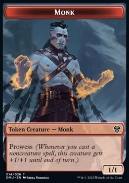 Monk Token (R 1/1) // Bird Token (W 1/1)