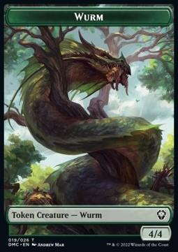 Wurm Token (G 4/4) // Bird Token (W 1/1)