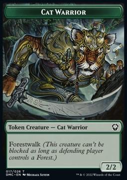 Cat Warrior Token (G 2/2) // Saproling Token (G 1/1)
