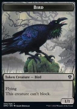 Bird Token (B 1/1) // Soldier Token (W 1/1)