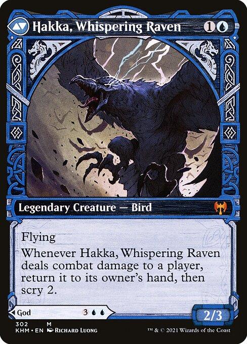 Alrund, God of the Cosmos // Hakka, Whispering Raven (back)