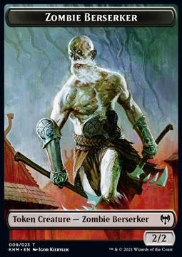 Zombie Berserker Token (B 2/2) // Treasure Token