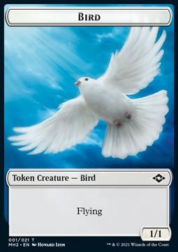 Bird Token (W 1/1) // Treasure Token (V.1)