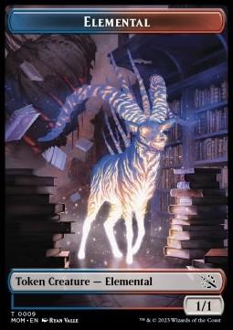 Elemental Token (Blue and Red 1/1)