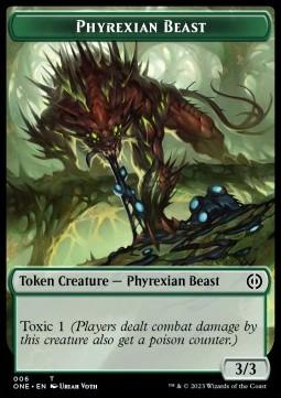Phyrexian Beast Token (G 3/3) // Rebel Token (R 2/2)
