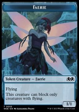 Faerie Token (U 1/1 Blocks flying) // Food Token (V.3)