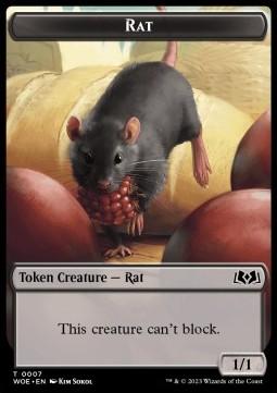 Rat Token (B 1/1 Can't Block) // Food Token (V.1)