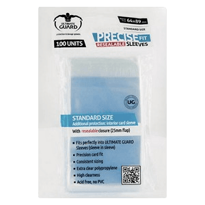 100 Ultimate Guard Precise Fit Resealable Sleeves (Translucent)