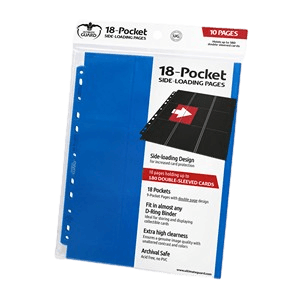 10 Ultimate Guard 18-Pocket Side-Loading Pages (Blue)