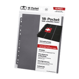 10 Ultimate Guard 18-Pocket Side-Loading Pages (Gray)
