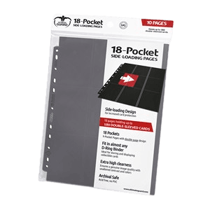 10 Ultimate Guard 18-Pocket Side-Loading Pages (Gray)