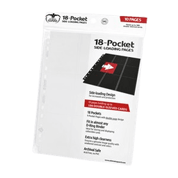 10 Ultimate Guard 18-Pocket Side-Loading Pages (White)