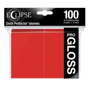 100 Ultra Pro Pro-Gloss Eclipse Sleeves (Apple Red)
