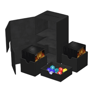 Ultimate Guard Twin Flip'n'Tray Monocolor Deck Case 200+ (Black)