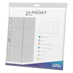 10 Ultimate Guard 24-Pocket Side-Loading QuadRow Pages (Transparent)