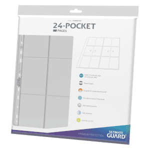 10 Ultimate Guard 24-Pocket Side-Loading QuadRow Pages (Transparent)