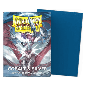 100 Dragon Shield Sleeves - Matte Dual Cobalt/Silver