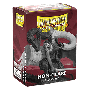 100 Dragon Shield Sleeves - Matte Blood Red (Non-Glare)