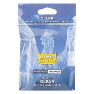 100 Dragon Shield Perfect Fit Thick Inner Sleeves - Clear