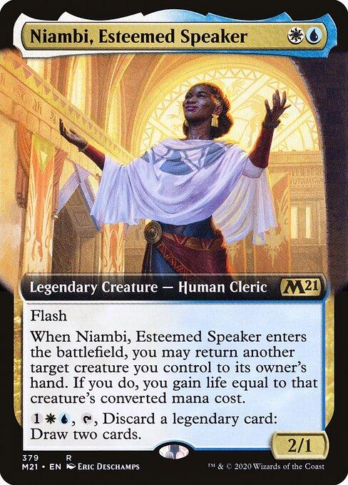 Niambi, Esteemed Speaker