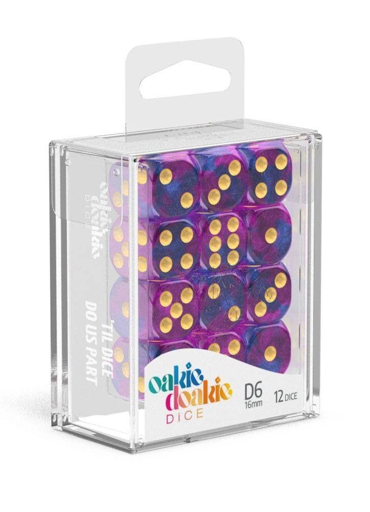 Oakie Doakie Dice D6 Gemidice-Amethyst 12