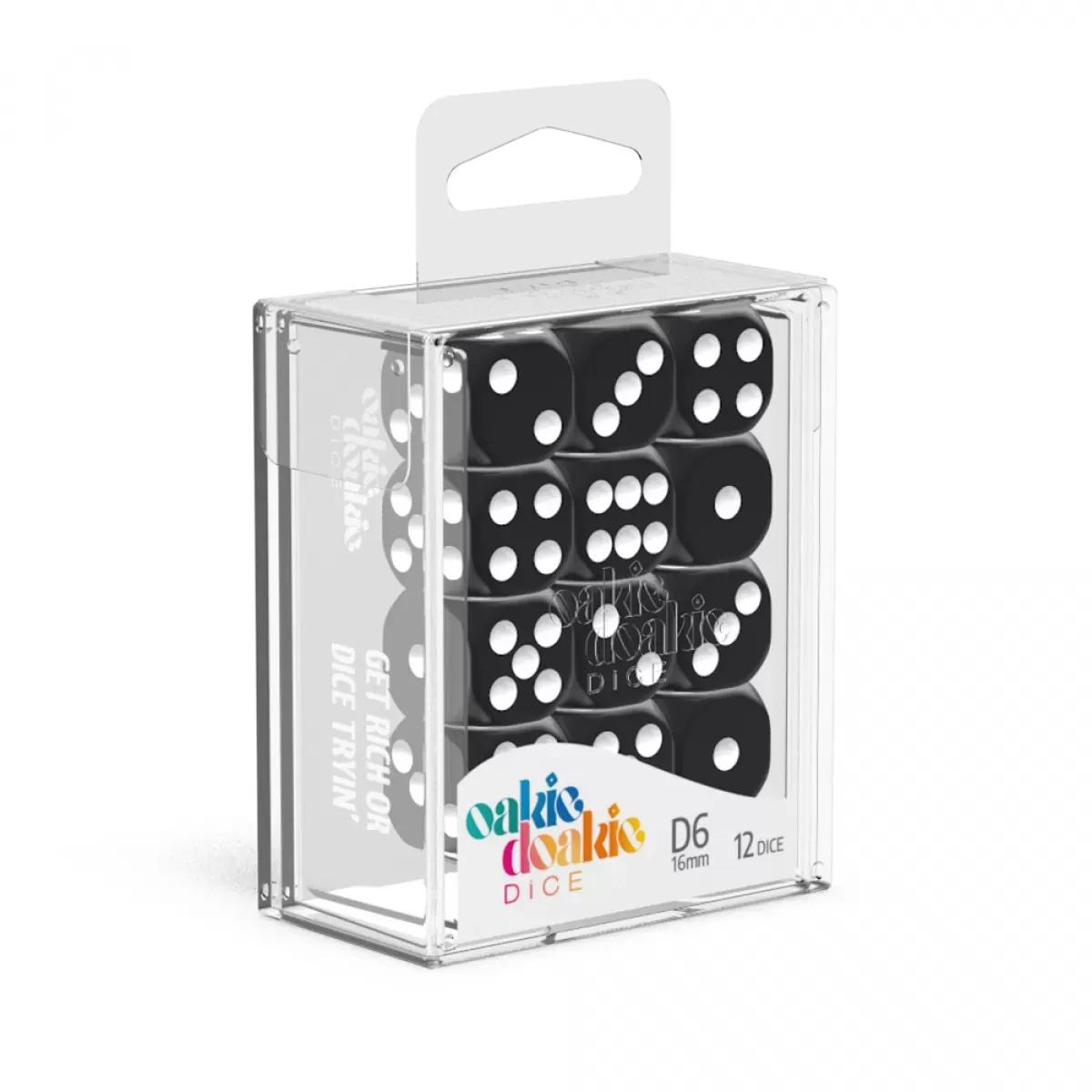 Oakie Doakie Dice D6 Solid-Black 12