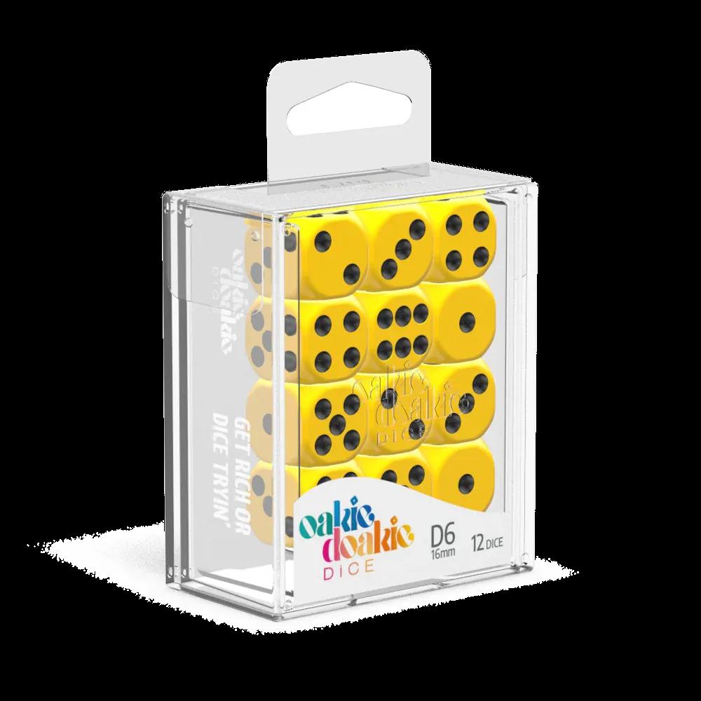 Oakie Doakie Dice D6 Solid-Yellow 12
